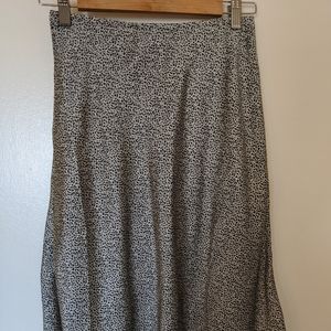 Cheetah Print Satin Skirt